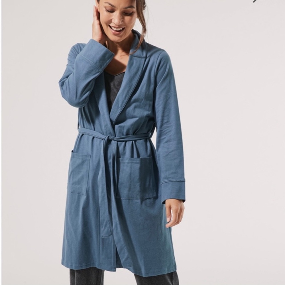 Pact Organic Cotton Robe L Blue